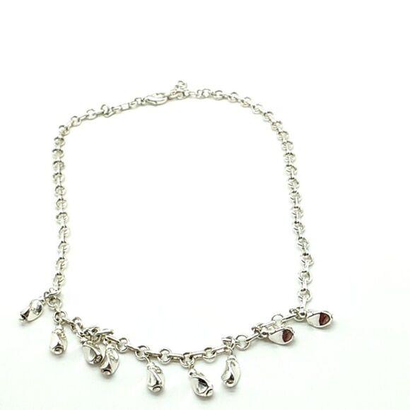 Twisted Teardrop Silver-tone Charm Necklace - Picture 5 of 14